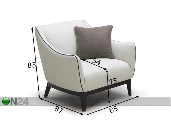 Кресло Elisabeth размеры