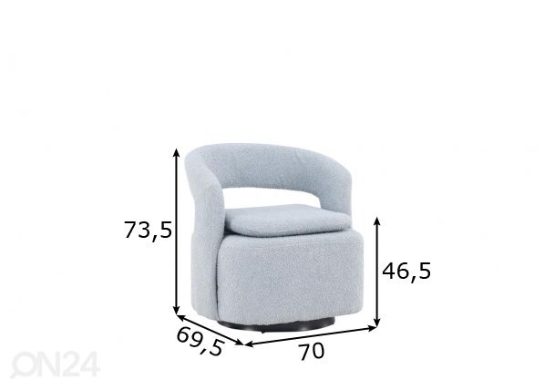 Кресло Laurel размеры