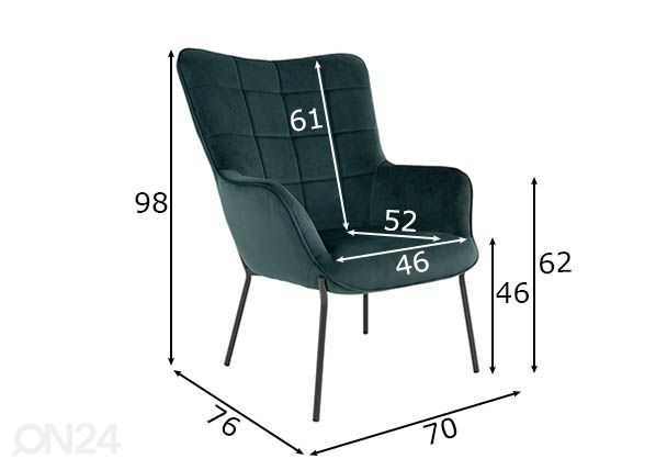 Кресло Mantorp размеры