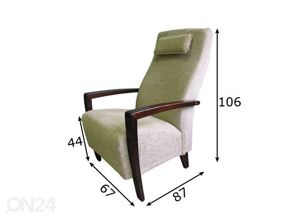 Кресло Mira II размеры