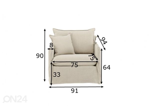 Кресло Nova размеры