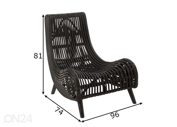 Кресло Ravi размеры