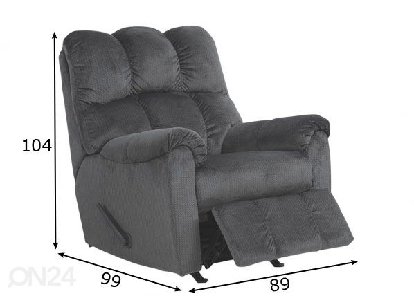 Кресло recliner (качающееся) размеры