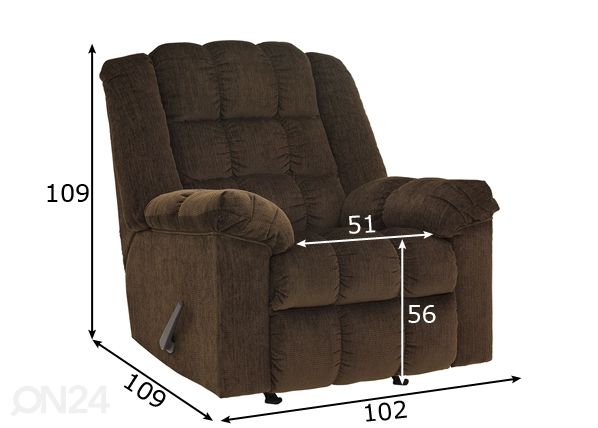 Кресло recliner размеры