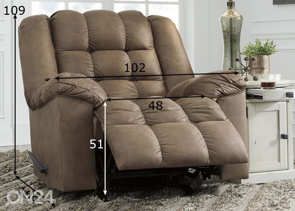 Кресло recliner размеры