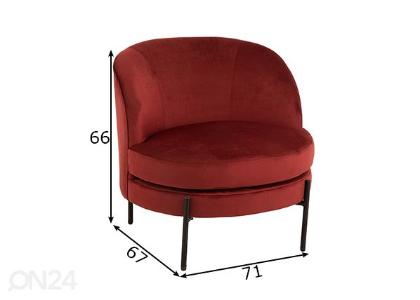 Кресло Redondo размеры