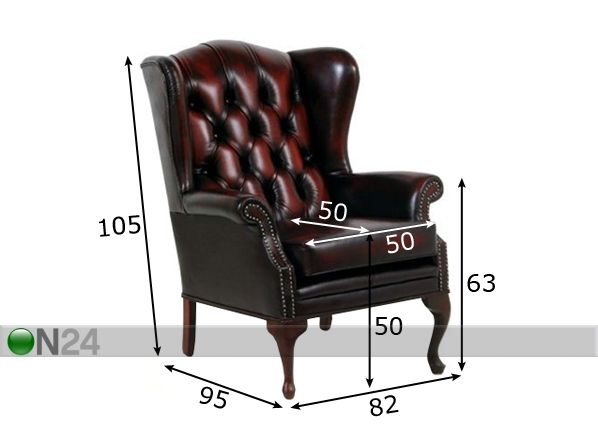 Кресло York размеры