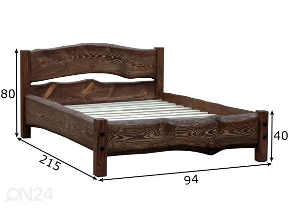 Кровать из массива дерева 80x200 cm размеры