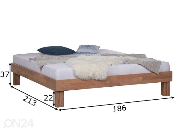 Кровать из массива дуба Judith 180x200 cm размеры