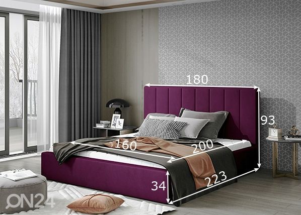 Кровать с ящиком 160x200 cm размеры