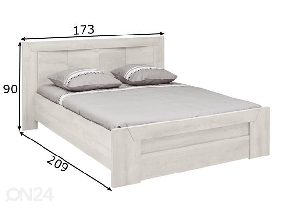 Кровать с ящиком Eden 140x200 cm размеры