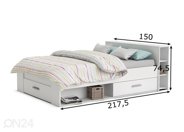 Кровать 140x190 cm размеры