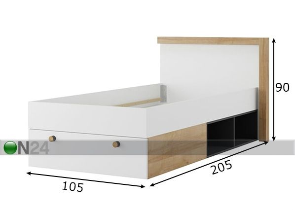 Кровать 90x200 cm размеры