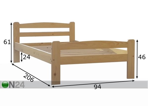 Кровать 90x200 cm размеры
