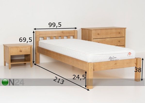 Кровать 90x200 cm размеры