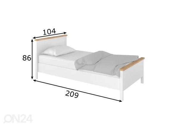 Кровать 90x200 cm размеры