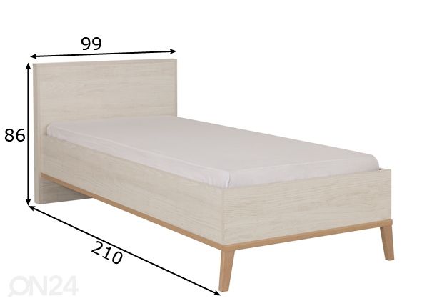 Кровать Alika 90x200 cm размеры