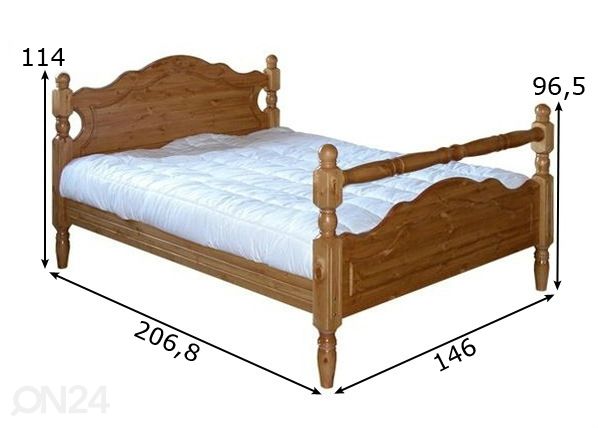 Кровать Allen 137x190 cm размеры