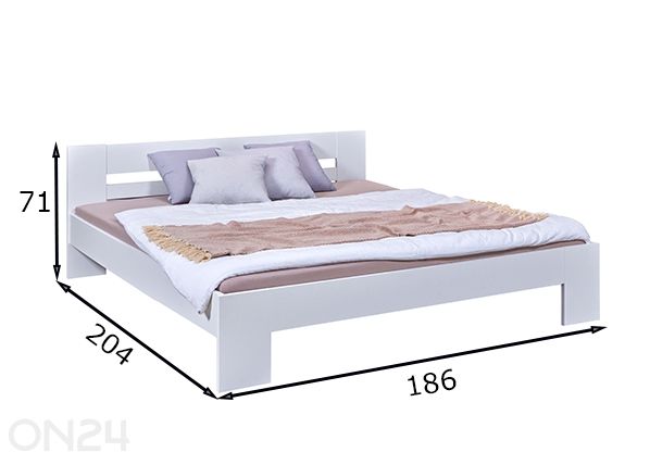 Кровать Annik 180x200 см, белая размеры