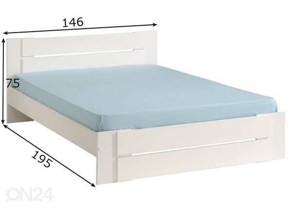 Кровать Bianca 140x190 cm размеры