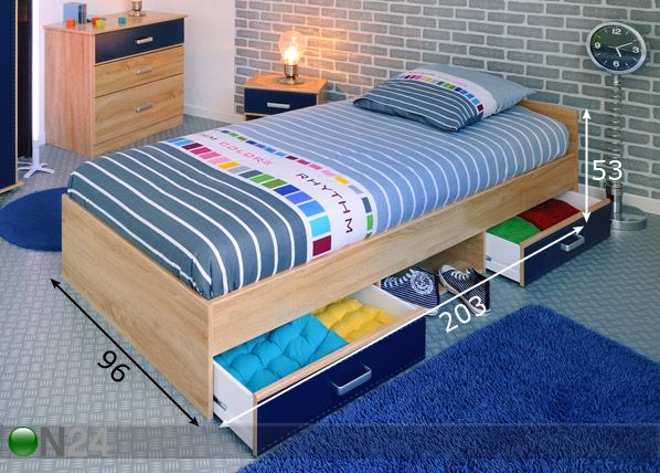Кровать Campus 90x200 см размеры