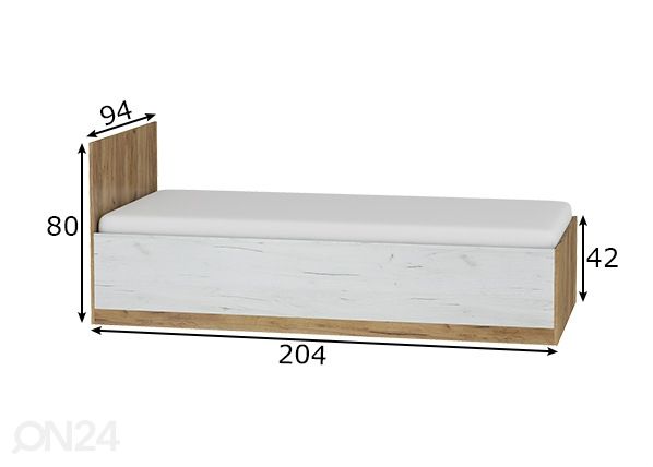 Кровать Cobhy 90x200 cm размеры