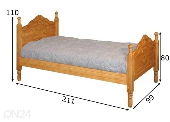 Кровать Corrib 92x200 cm размеры