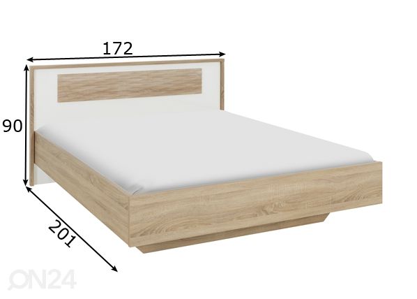 Кровать Curtys 160x200 cm размеры