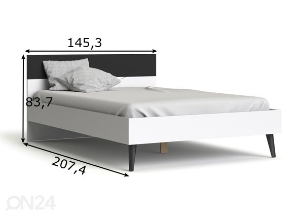 Кровать Delta 140x200 cm размеры