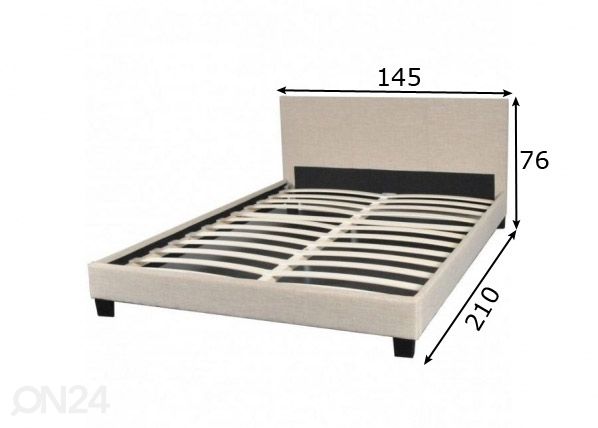 Кровать Dublin 140x200 cm размеры