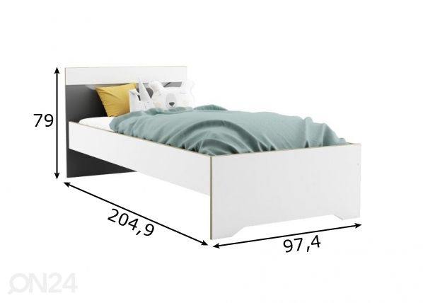 Кровать Genius 90x190/200 cm размеры