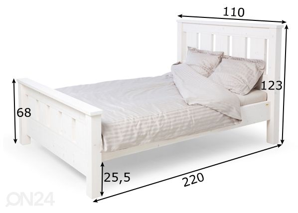 Кровать Georg 90x200 cm размеры