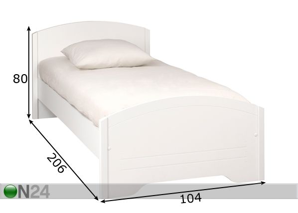 Кровать Ines 90x200 см размеры