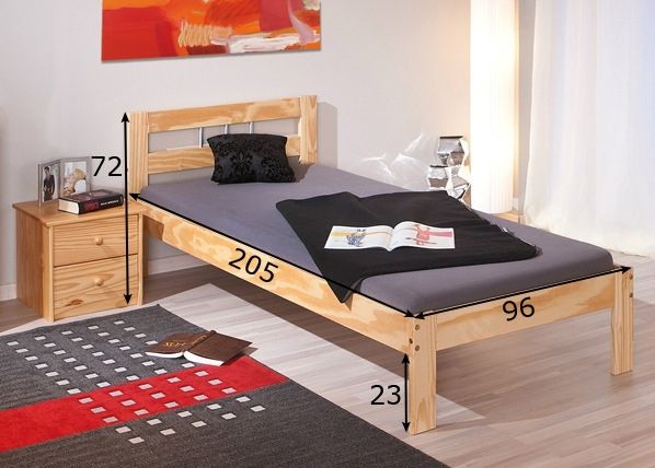 Кровать Jana 90x200 cm размеры