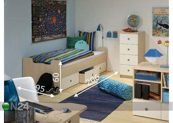 Кровать Jubee 90x200 см размеры