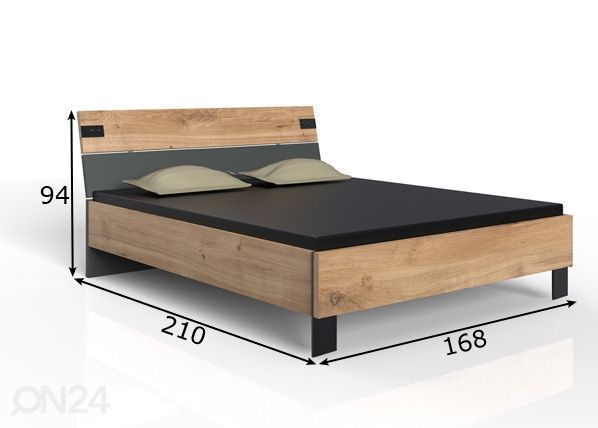 Кровать Malmö 160x200 cm размеры