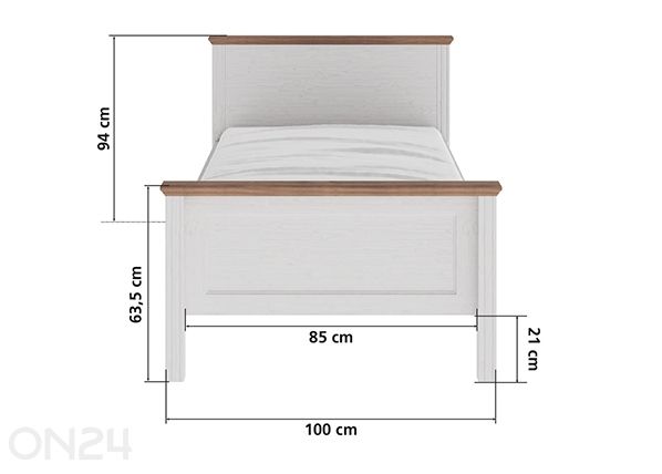 Кровать Maluno 90x200 см размеры