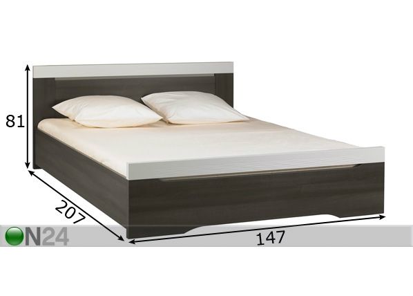 Кровать Perla 140x200 см размеры