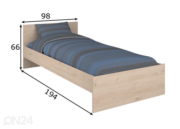 Кровать Shelter 90x190 cm размеры