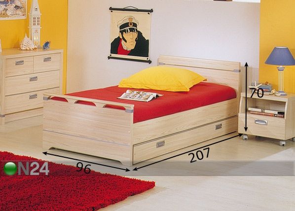 Кровать Skipper 90x200 см размеры