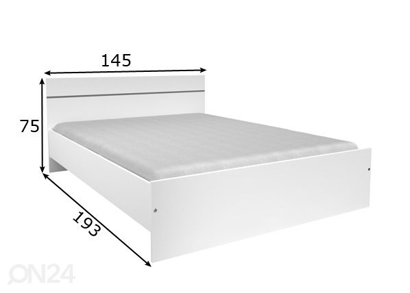 Кровать Soluce 140x190 cm размеры