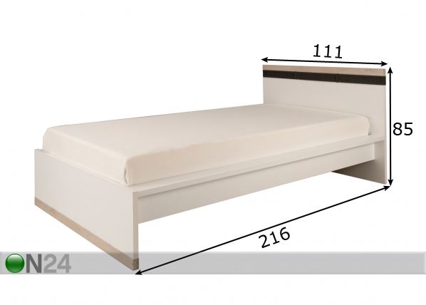 Кровать Tiago 90x200 cm размеры