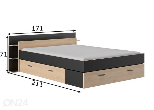 Кровать Tonight 140x190 cm размеры