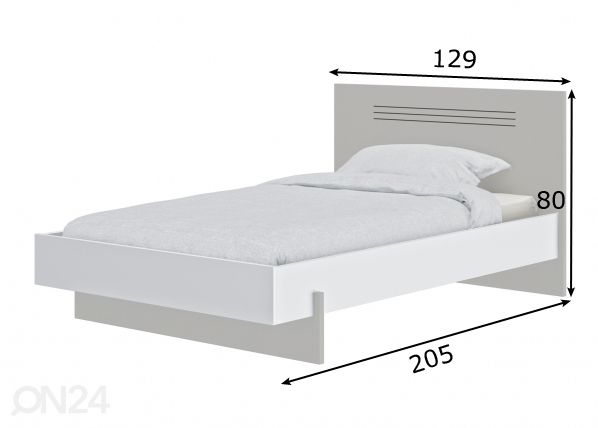Кровать Ugo 120x200 cm размеры