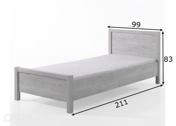 Кровать Vic 90x200 cm размеры