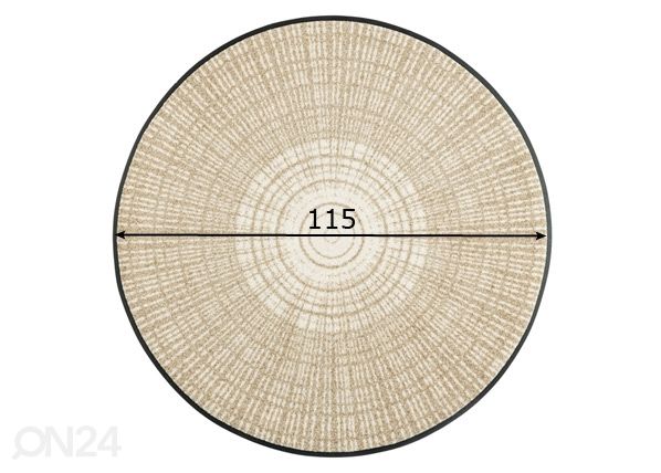 Круглый ковер Cascara beige Ø 115 см размеры