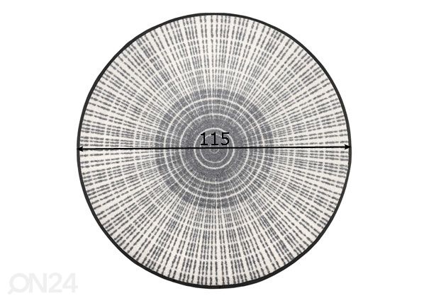 Круглый ковер Cascara grey Ø 115 см размеры