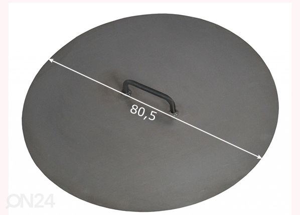Крышка для очага 80 cm, чёрный размеры