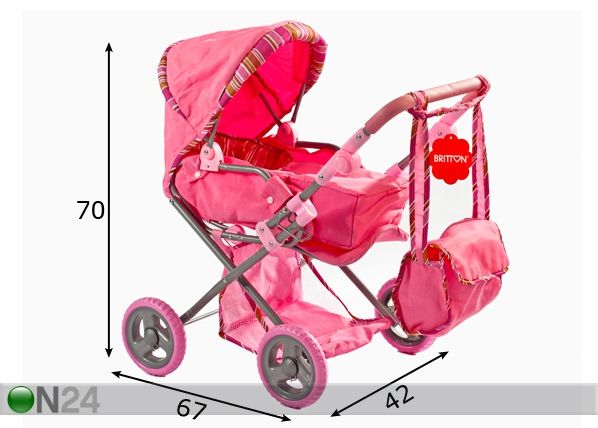 Кукольная коляска Britton Combi Plus размеры