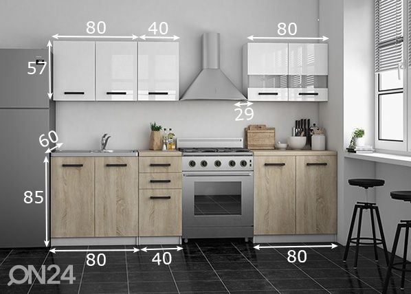 Кухня 200 cm размеры